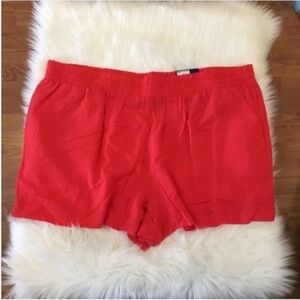 Apt 9 pull on challis shorts Woman’s size XXL red midrise front pockets